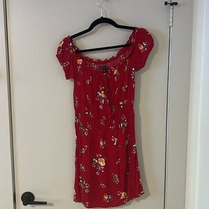 Red cap sleeve dress from PacSun